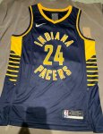 Maillot de Basket #24 Hield Indiana Pacers 22-23 Bleu Imprimé